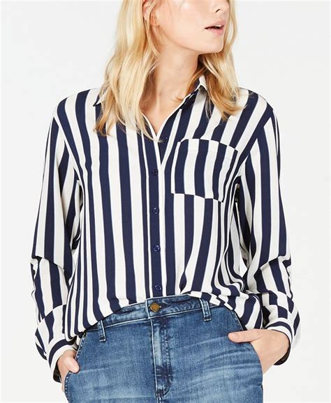 black and white michael kors striped top|Michael Kors Striped Tops for Women for sale .